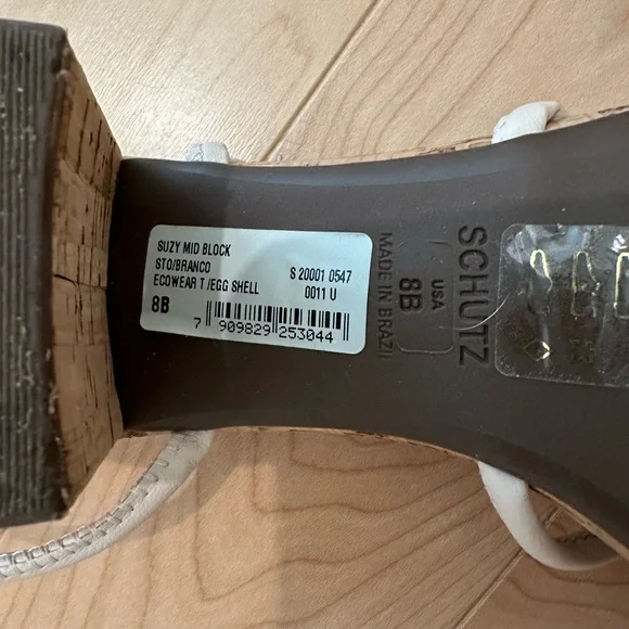 LAST CHANCE Schutz Cork Mid-Heeled Sandals - Suzy - Picture 3 of 3